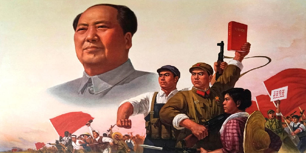 Poster of Chairman Mao, China's Cultural Revolution