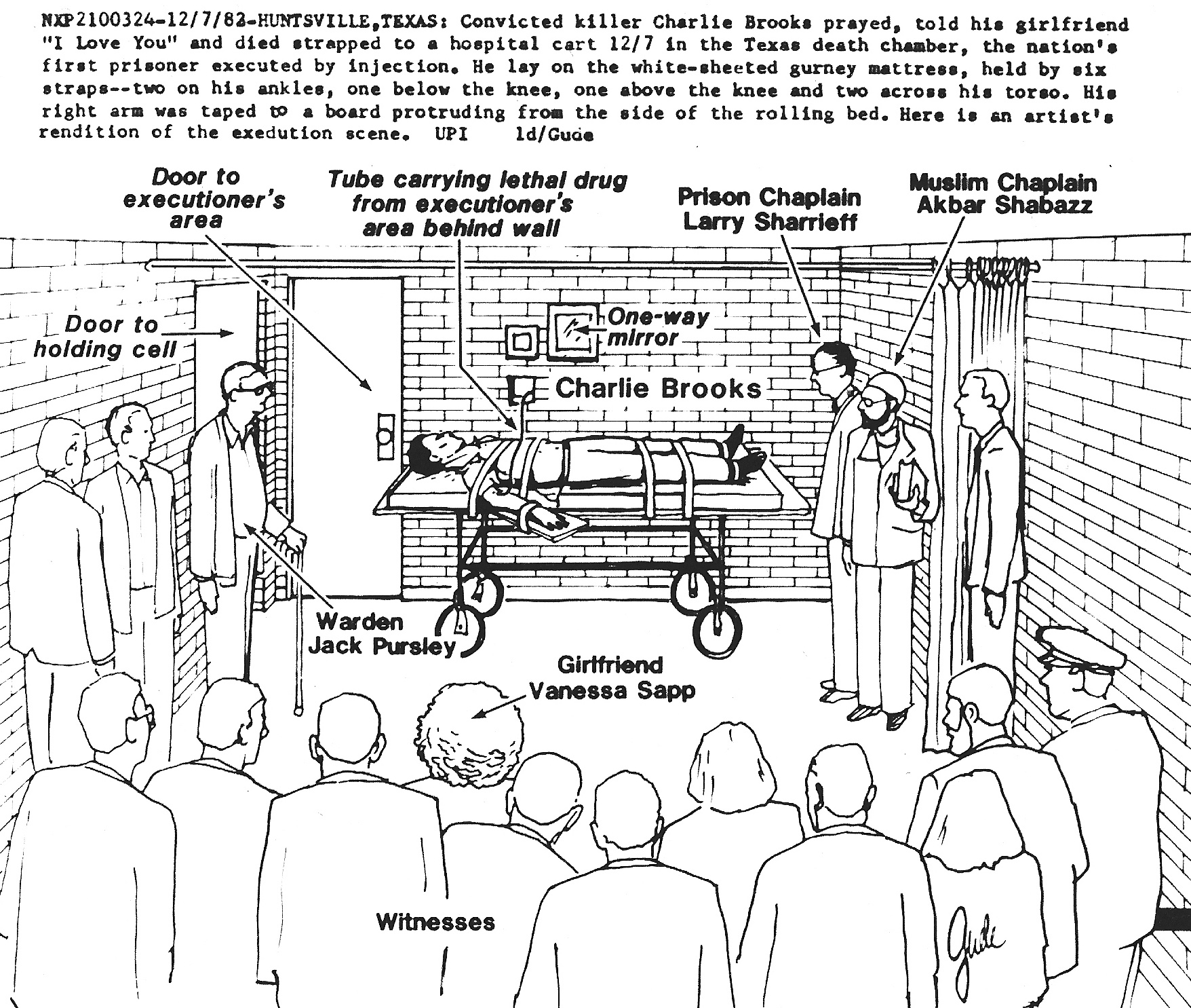 The Execution Of Charles Brooks, The First Person To Be Executed By Lethal Injection